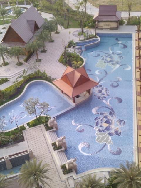 老挝万象亚欧峰会五星大酒店泳池工程